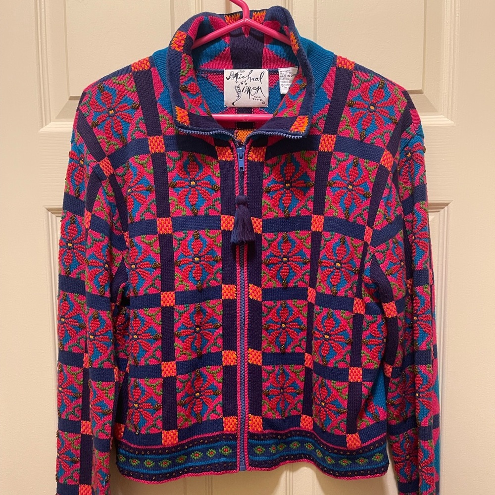 Festive, Vintage Michael Simon sweater.